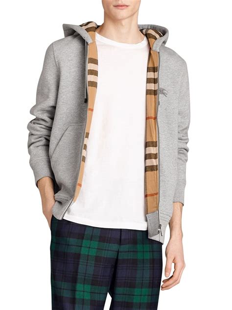 burberry zip up hoodie mens